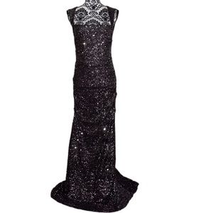 NICOLE MILLER Tyrian Sequin Gown